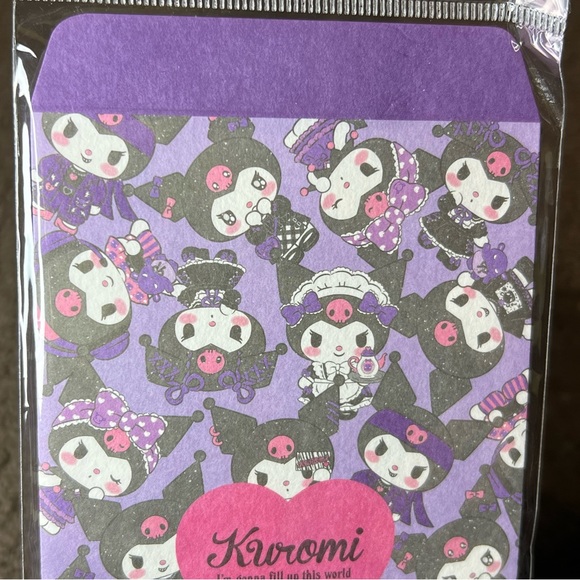 Kuromi Tall Envelopes All-Over Print Official Sanrio Japan Exclusive Kawaii - Picture 3 of 7